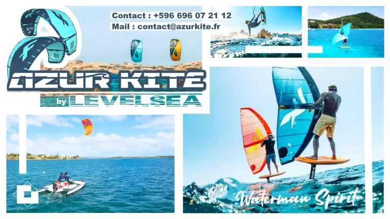 Bannière école kitesurf winfoil azur kite by level sea